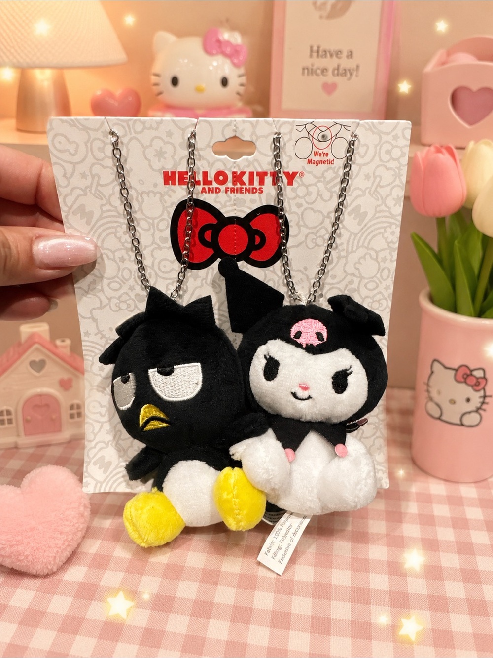💖 Hello Kitty & Friends - NWT Best Friends Magnetic Plush Necklace Set 💖